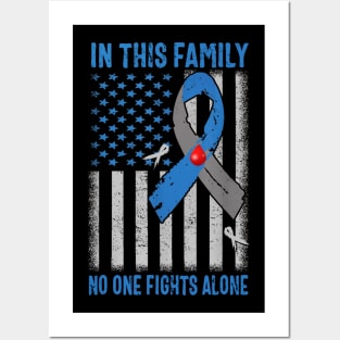 In This Family No One Fights Alone Type 1 Diabetes Awareness Posters and Art